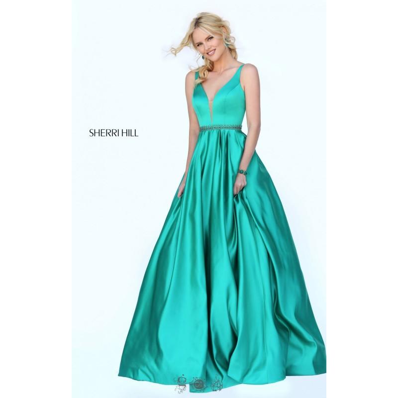 زفاف - Ivory Sherri Hill 50496 - Ball Gowns Dress - Customize Your Prom Dress