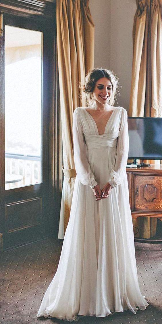 Wedding - 30 Simple Wedding Dresses For Elegant Brides