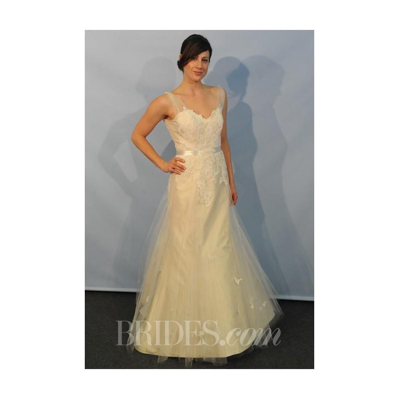 Wedding - Lea-Ann Belter - Spring 2014 - Ivory A-Line Wedding Dress with Lace Applique Bodice and Tulle Skirt - Stunning Cheap Wedding Dresses