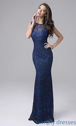 زفاف - NC-7237 - Long Sleeveless Sequined Lace Formal Gown