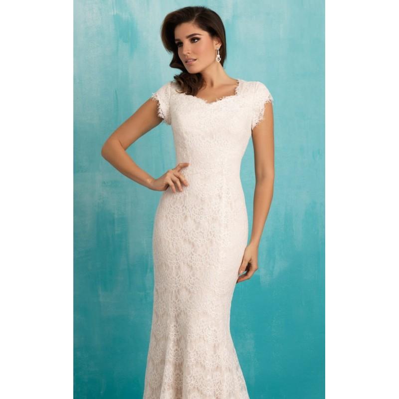 زفاف - Slim Lace Gown by Allure Bridals - Color Your Classy Wardrobe
