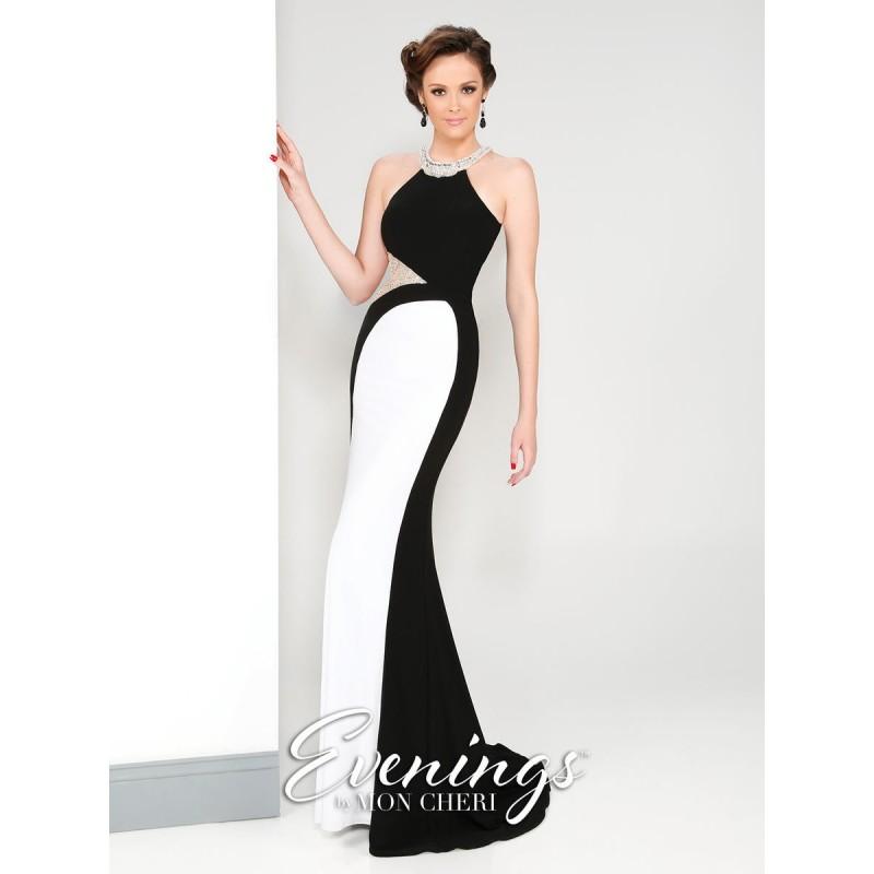 Mariage - Black/White Tony Bowl Evenings Designer Mothers Dresses NYC and Long Island Evenings by Mon Cheri MCE11617 Evenings by Mon Cheri - Top Design Dress Online Shop