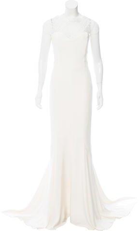 Mariage - Nicole Miller Lace-Paneled Wedding Gown