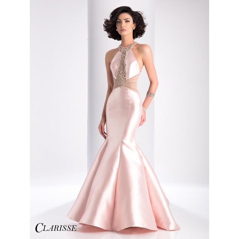 Hochzeit - Clarisse 3139 Prom Dress - Trumpet Skirt Prom Long Halter, Illusion Clarisse Dress - 2017 New Wedding Dresses