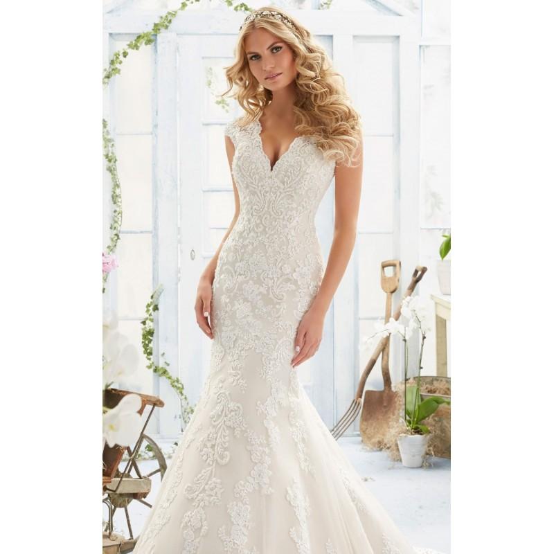 Hochzeit - Net Mermaid Gown by Bridal by Mori Lee - Color Your Classy Wardrobe