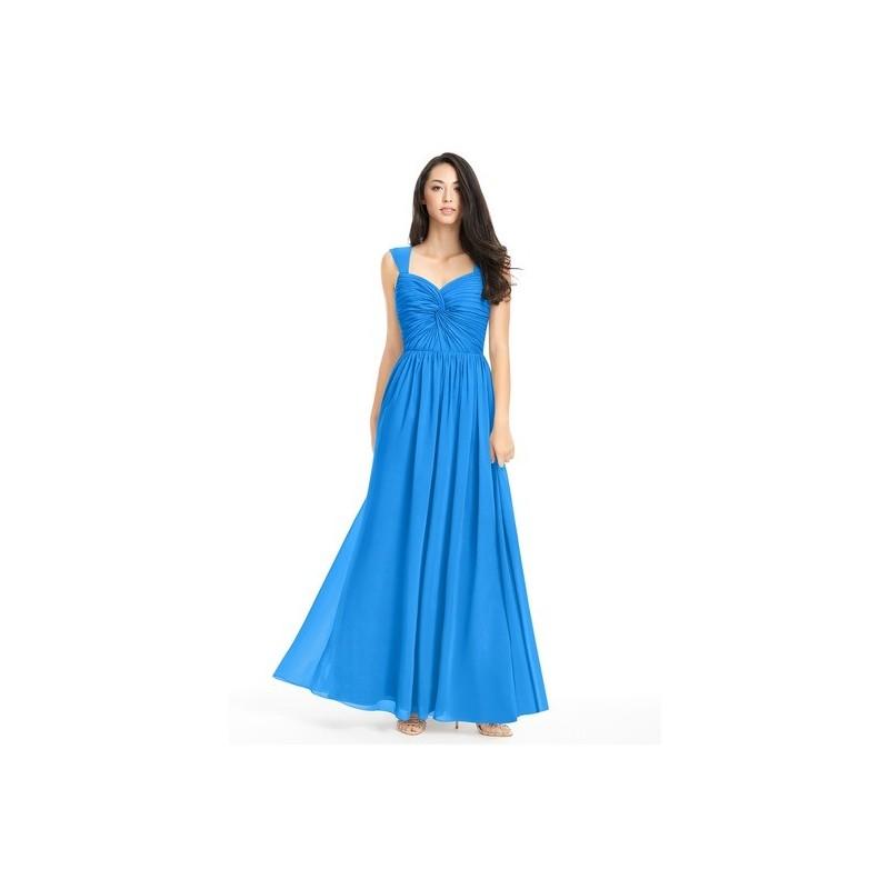 Wedding - Ocean_blue Azazie Amya - Floor Length Scoop Chiffon Sweetheart Dress - Cheap Gorgeous Bridesmaids Store