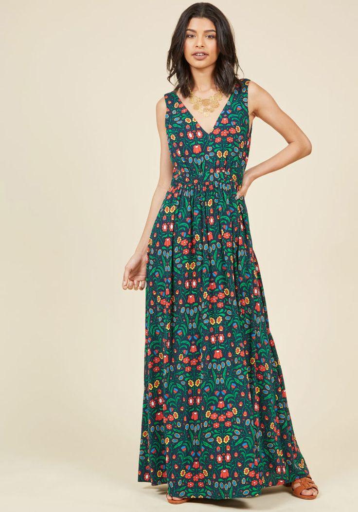 Wedding - Muster The Length Maxi Dress In Folksy Florals