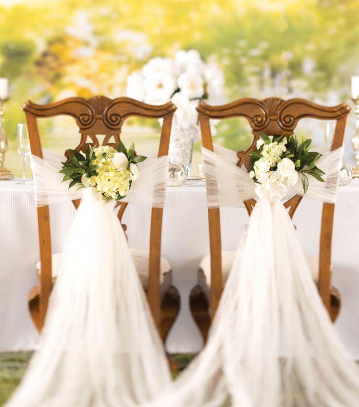 Hochzeit - How To Make A Crushed Tulle Chair Décor - JoAnn 