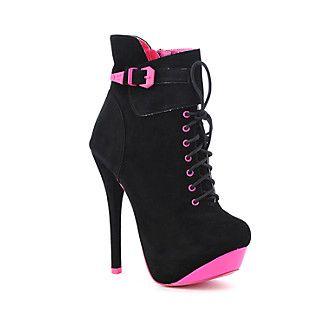 زفاف - Shiekh Womens 085 Black High Heel Ankle Boot 