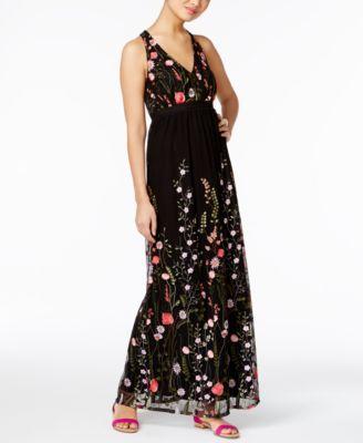 Wedding - INC International Concepts Embroidered Open-Back Maxi Dress, Only At Macy's