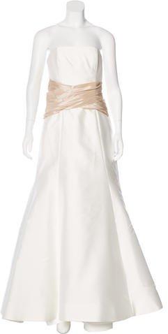Wedding - Carolina Herrera Pleated Wedding Gown