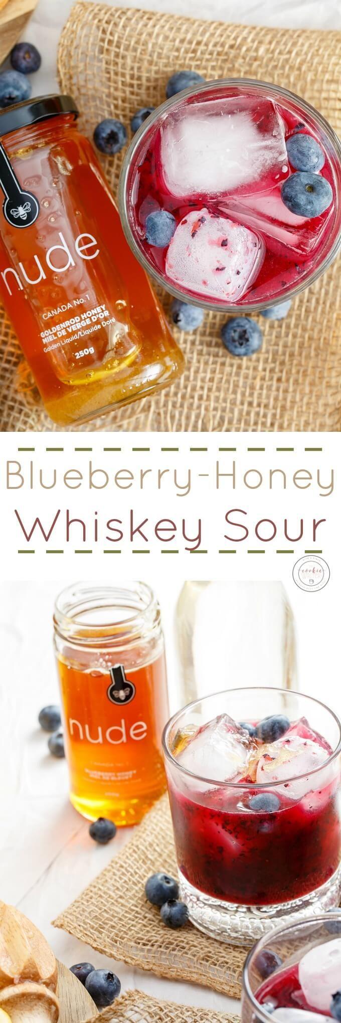 Hochzeit - Blueberry-Honey Whiskey Sour