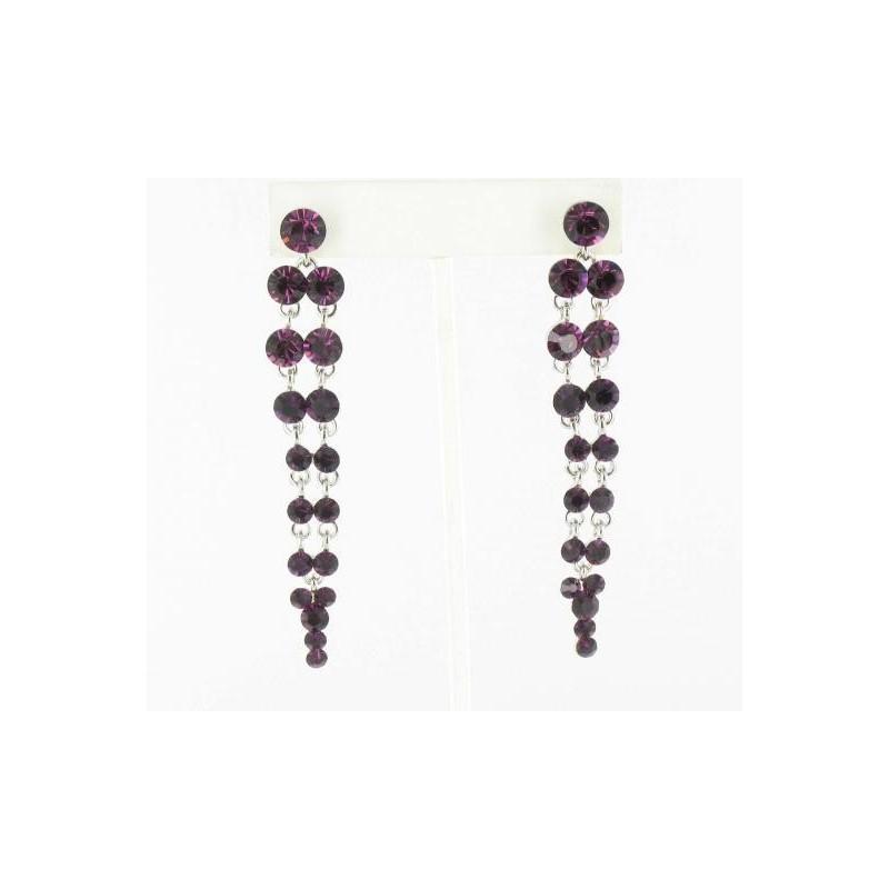 زفاف - Helens Heart Earrings JE-X006399-S-Amethyst-Purple Helen's Heart Earrings - Rich Your Wedding Day