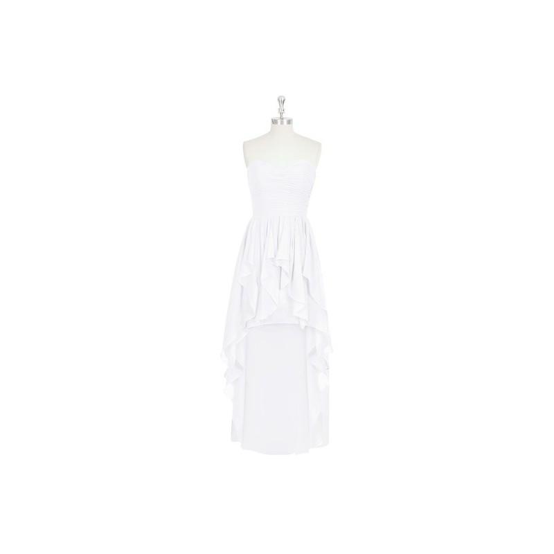 زفاف - White Azazie Abbie - Sweetheart Asymmetrical Chiffon Back Zip Dress - Cheap Gorgeous Bridesmaids Store
