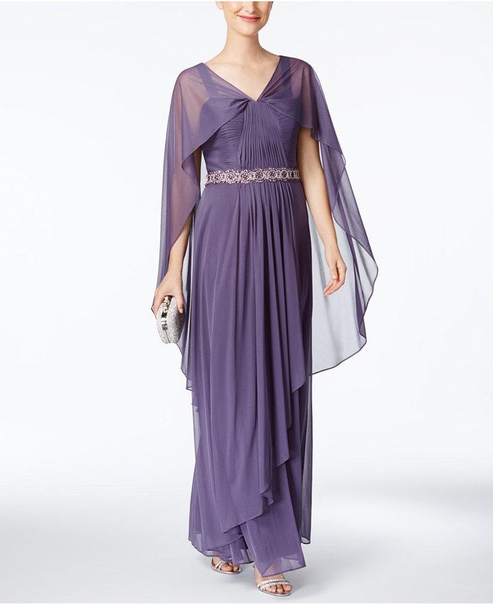 Mariage - Alex Evenings Embellished Chiffon-Overlay Gown