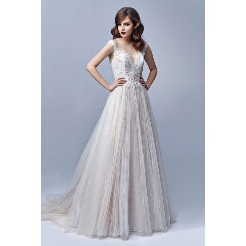 زفاف - Enzoani BT17-10 by Beautiful by Enzoani - Taupe  Ivory  White Sequin  Lace  Tulle Wedding Dresses - Bridesmaid Dress Online Shop