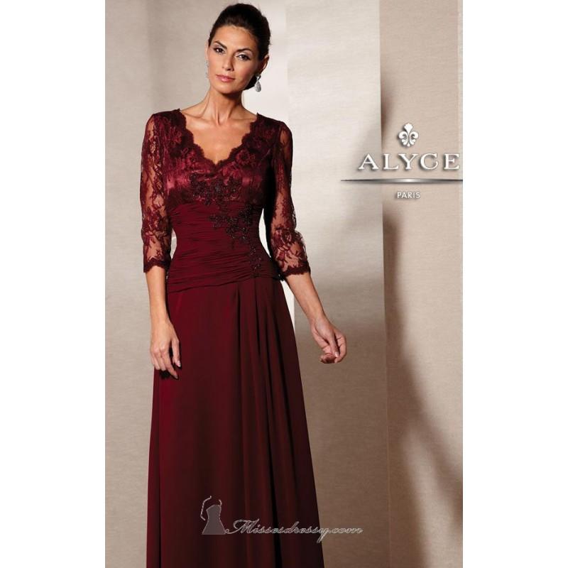 Mariage - Lace Chiffon Evening Dresses by Alyce Jean De Lys 29364 - Bonny Evening Dresses Online 