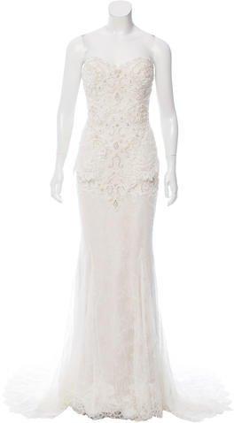 Mariage - Badgley Mischka Embellished Wedding Dress w/ Tags