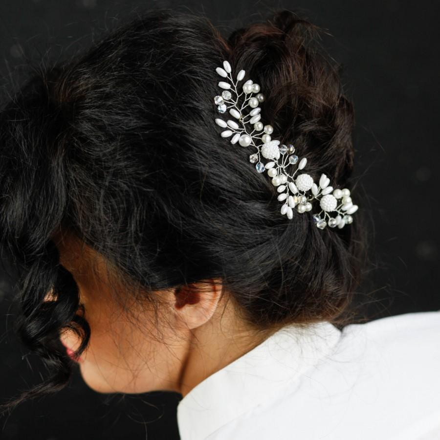 Mariage - Bridal hair piece Wedding hair accessories Bridal headpiece Wedding headpiece flower  Bridal Hairpiece, Bridal Headpiece, Bridal Jewellery