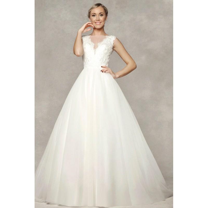 Wedding - Style 1600436 by LQ Designs - Ivory  White Lace  Tulle Illusion back  Low Back  V-Back Floor Wedding Dresses - Bridesmaid Dress Online Shop