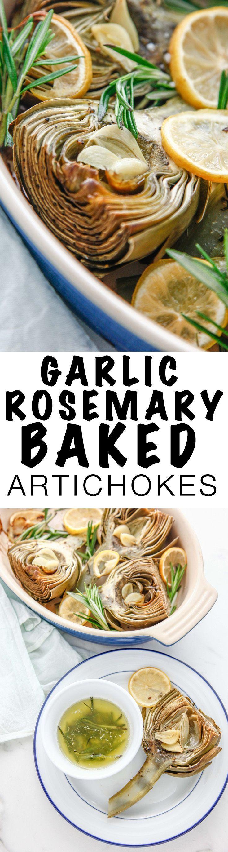 زفاف - Garlic Rosemary Baked Artichokes