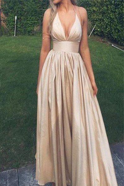 زفاف - Hater V Neck Long Elegant Prom Dress Evening Gowns Party Dresses LD246