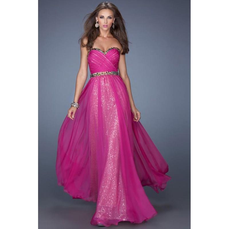 زفاف - 2017 Glistening Sweetheart Neckline Waistband Ruffled Bodice Sequined With Shiny Chiffon online In Canada Prom Dress Prices - dressosity.com
