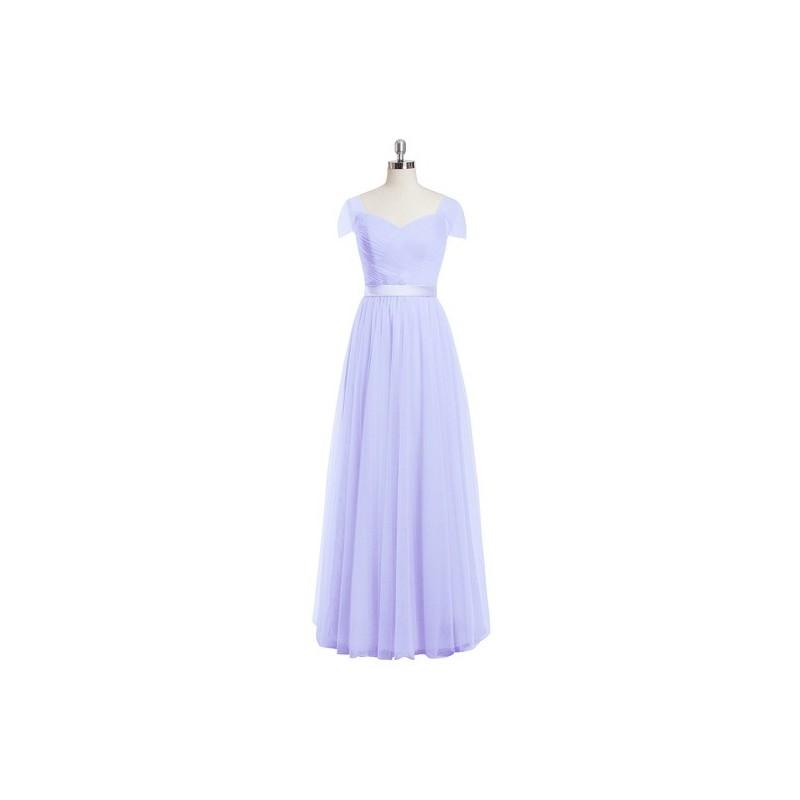 زفاف - Lavender Azazie Maureen - Back Zip Floor Length Tulle And Charmeuse Sweetheart Dress - Charming Bridesmaids Store
