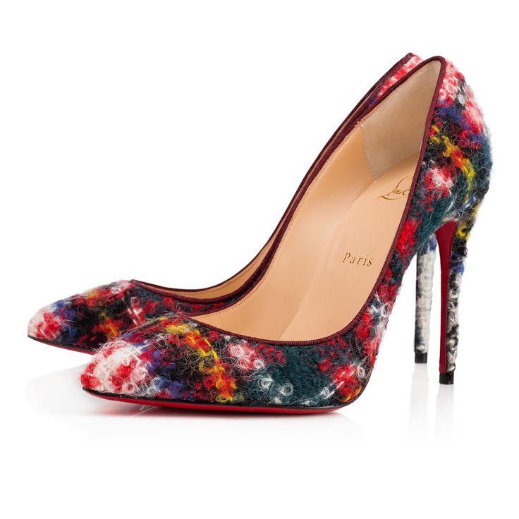 Hochzeit - Pigalle Follies 100 Multi Tartan Fabric - Women Shoes - Christian Louboutin