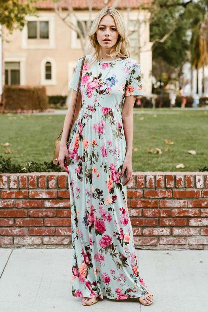 زفاف - Floral Maxi Dress