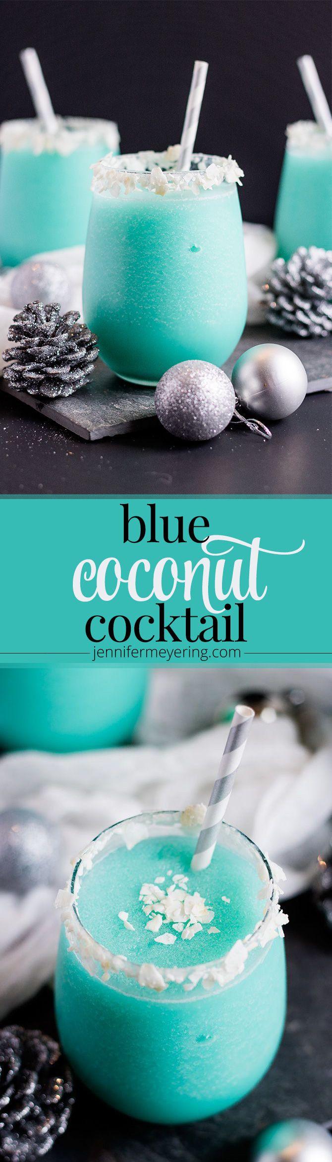 Hochzeit - Blue Coconut Cocktail