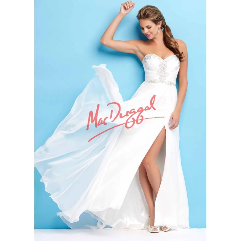 Wedding - Mac Duggal 64625 Beaded Chiffon Dress - 2017 Spring Trends Dresses