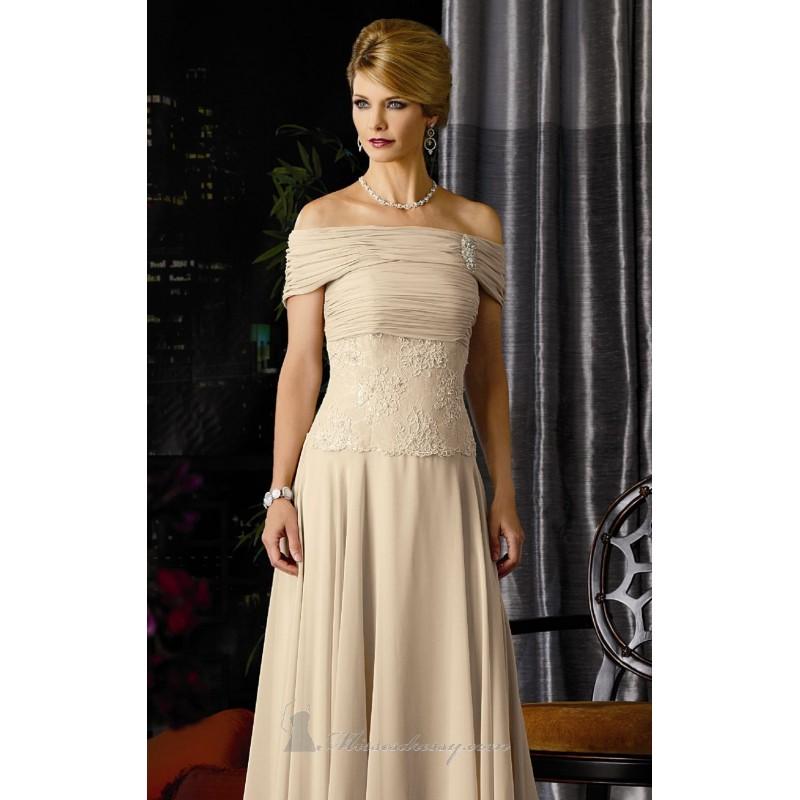 Hochzeit - Ruched Lace Gown Dresses by Jordan Caterina Collection 7009P - Bonny Evening Dresses Online 