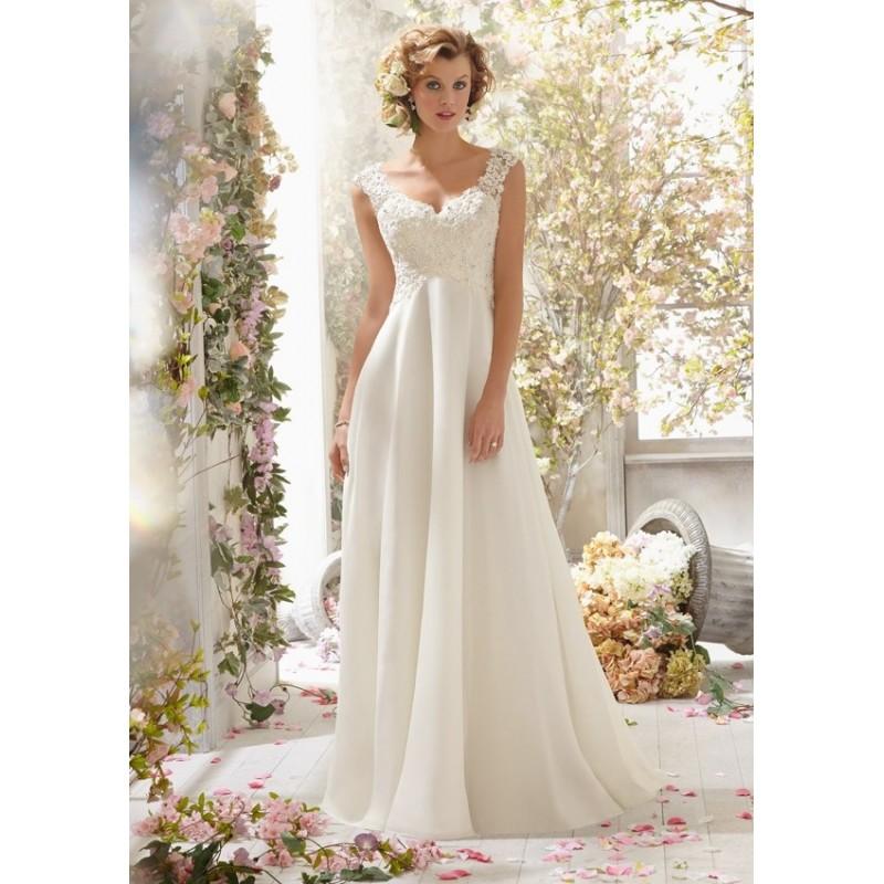 Wedding - Voyage by Mori Lee 6778 Chiffon Lace Wedding Dress - Crazy Sale Bridal Dresses