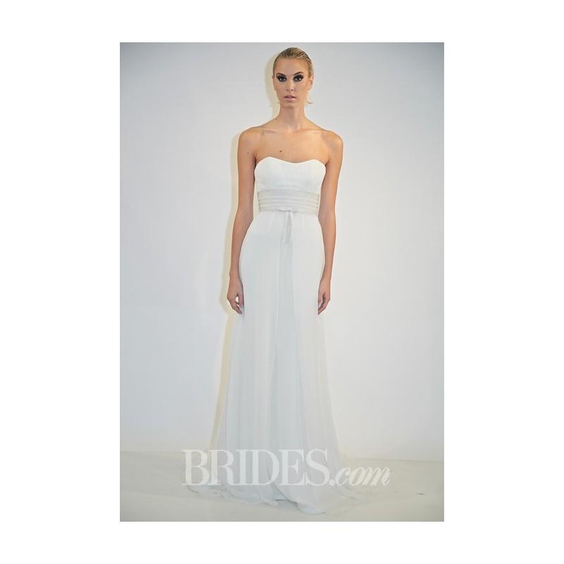 زفاف - Rafael Cennamo - Fall 2014 - Style GX1044 Madeline Strapless Chiffon A-Line Wedding Dress with a Scoop Neckline - Stunning Cheap Wedding Dresses
