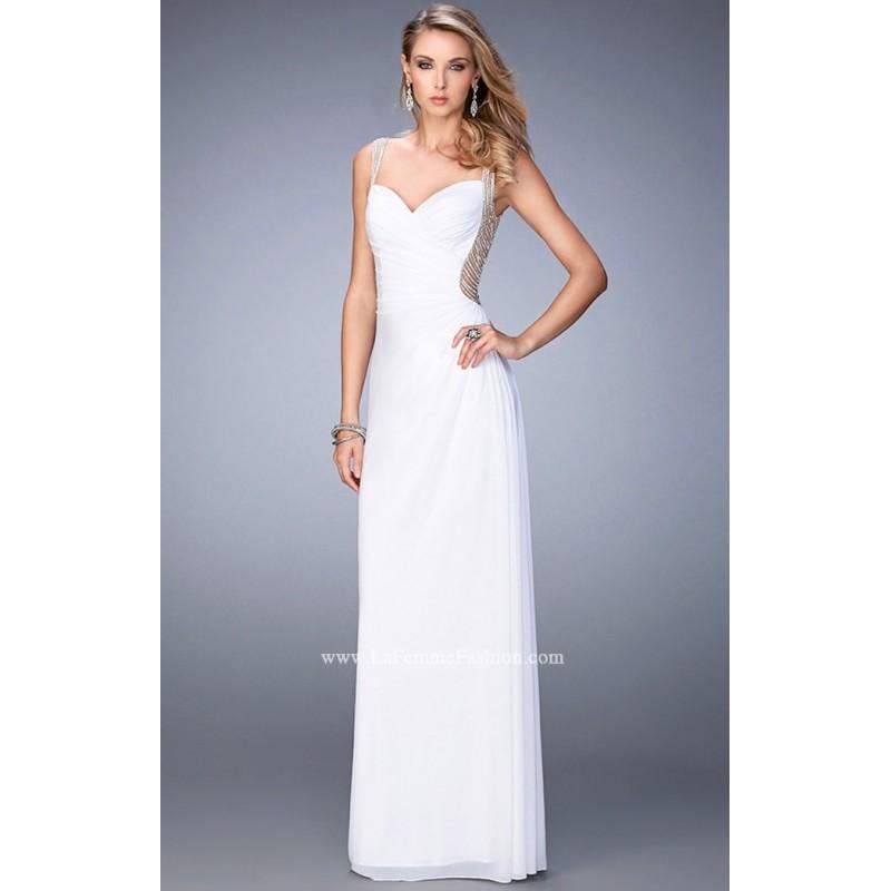 زفاف - Navy La Femme 22691 - Sheer Dress - Customize Your Prom Dress