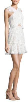 Mariage - BCBGMAXAZRIA Crossover Front Fit & Flare Lace Dress