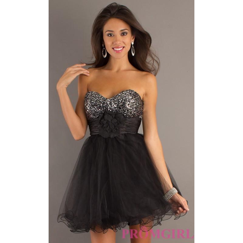 Mariage - Strapless Sweetheart Short Baby Doll Dress - Brand Prom Dresses
