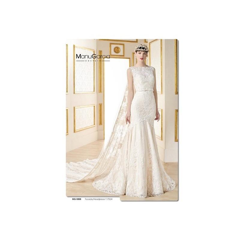 Wedding - Vestido de novia de Manu García Modelo MG0808 frente - 2017 Evasé Otros Vestido - Tienda nupcial con estilo del cordón