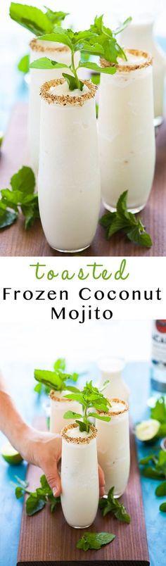 Hochzeit - Toasted Frozen Coconut Mojito