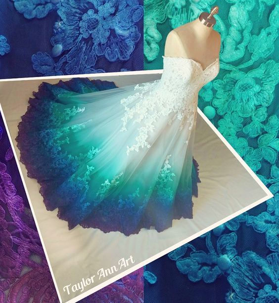 زفاف - You Need To Take A Look At This Beautiful Dip-Dye Wedding Dresses