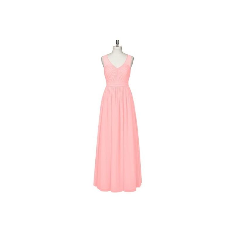 زفاف - Flamingo Azazie Raquel - Chiffon V Neck Floor Length Illusion Dress - Cheap Gorgeous Bridesmaids Store