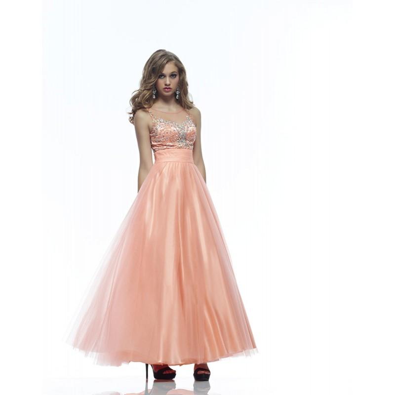 زفاف - Dreamz by Riva Designs D7473 Peach,Aqua Dress - The Unique Prom Store