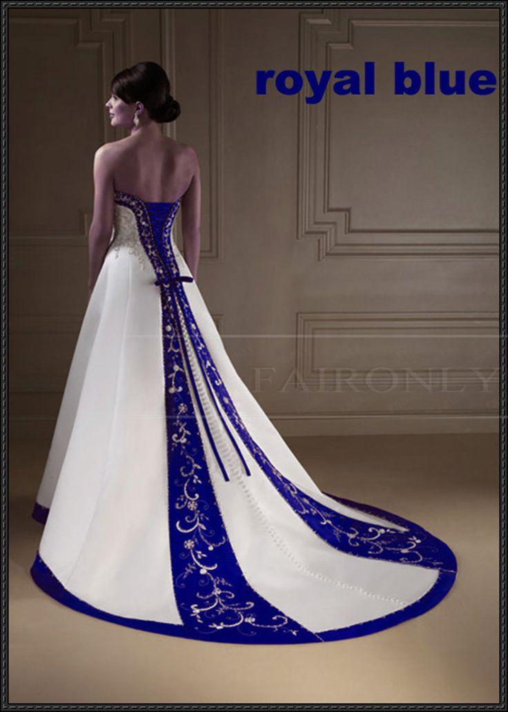 Hochzeit - Details About FairOnly A-line Satin Wedding Dress Bridal Gown Plus Size 6 8 10 12 14 16 18