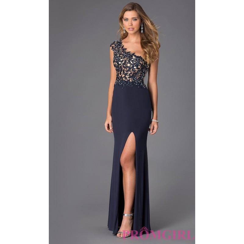 Hochzeit - Long One Shoulder Jersey Dress by Alyce - Brand Prom Dresses
