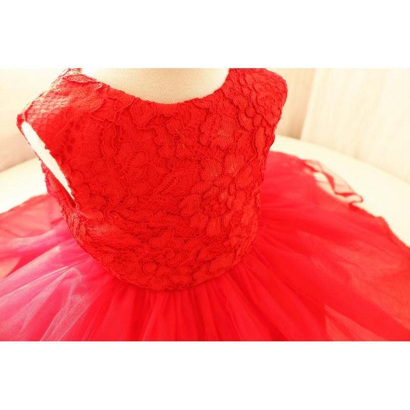 زفاف - Hot Red Thanksgiving Dress Toddler, Baby Christmas Dress, Newborn Pageant Dress, Baby Tutu 1st Birthday, PD087-1 - Hand-made Beautiful Dresses