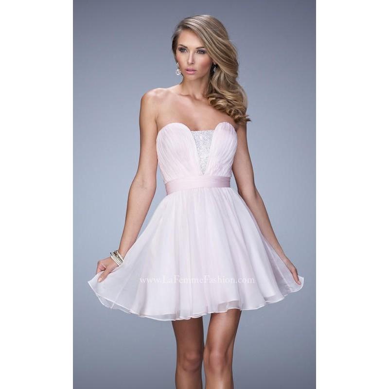 Свадьба - Pale Pink La Femme Short Cocktail 21994 La Femme Short Dresses - Rich Your Wedding Day