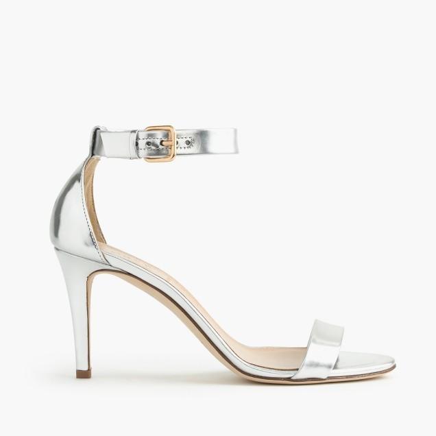 Mariage - Mirror metallic high-heel sandals