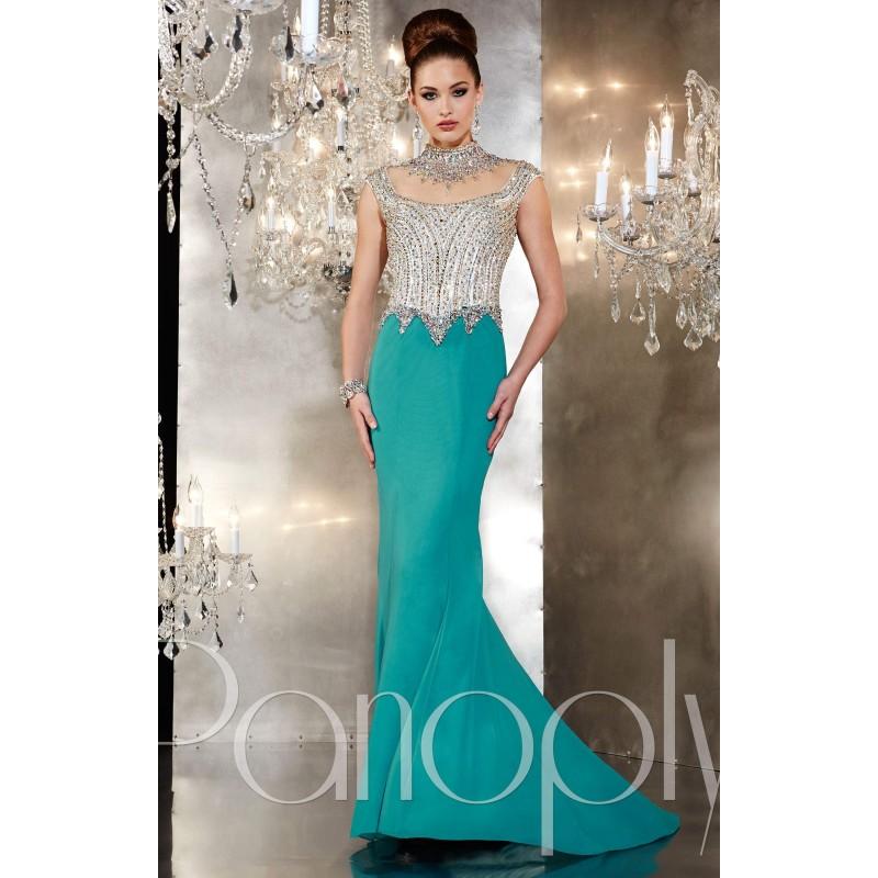 زفاف - Bright Aqua Panoply 44266 - Jersey Knit Dress - Customize Your Prom Dress