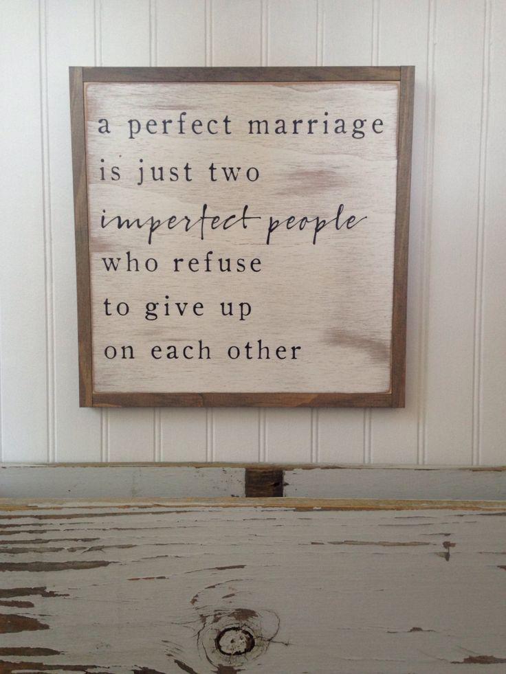 Hochzeit - PERFECT MARRIAGE 1'X1' Sign 